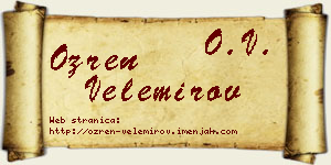Ozren Velemirov vizit kartica